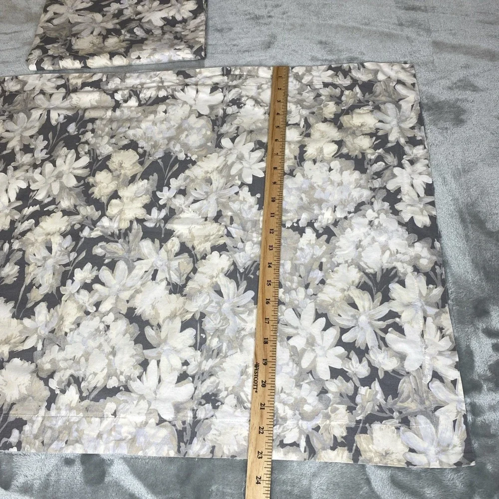 Lauren Ralph Lauren Edouard King Pillow Shams 2 Grey Beige Floral